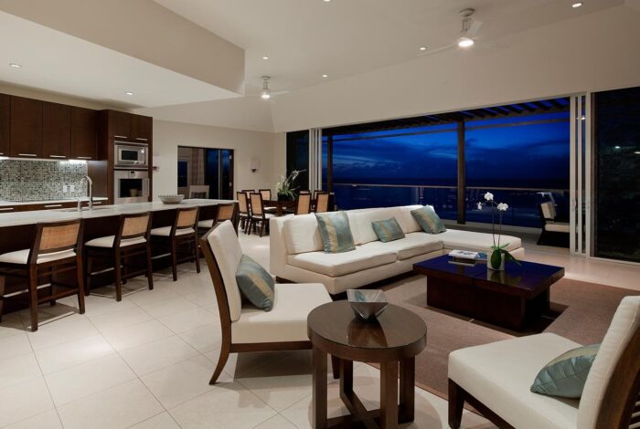 003 Kitchen New Penthouse Living Room Night
